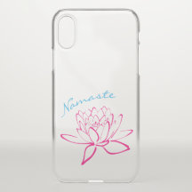 Lotus Flower Namaste Yoga Clear iPhoneX Funda