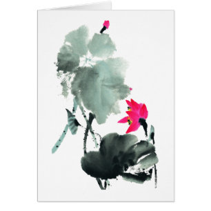 Lotus/los chinos cepilla arte de la pintura/la