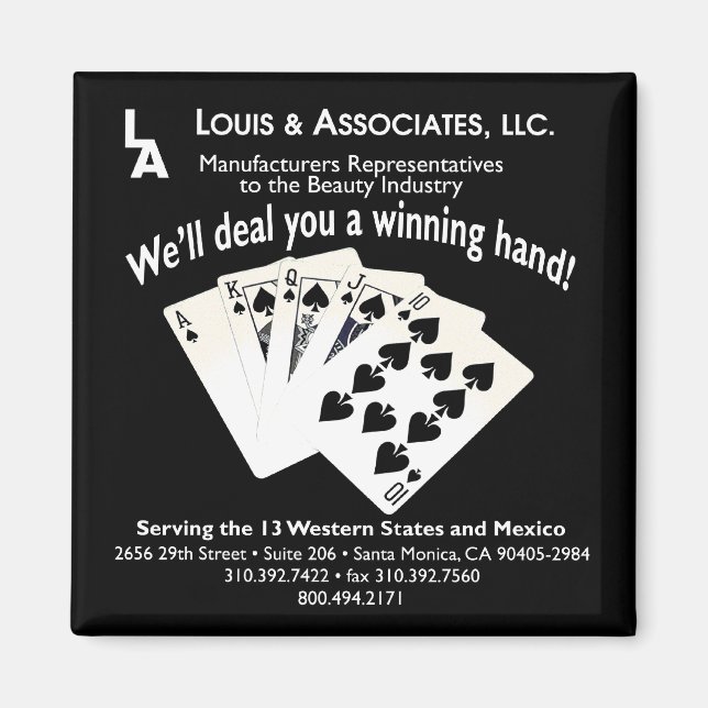 Louis & Assoc. 2x2 Sq. Imán (Frente)