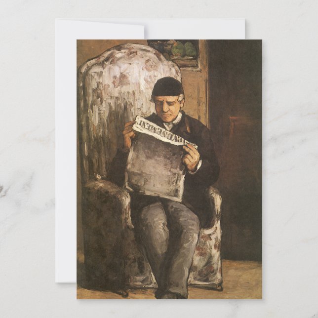 Louis Auguste Cezanne Padre Del Artista Leyendo (Anverso)