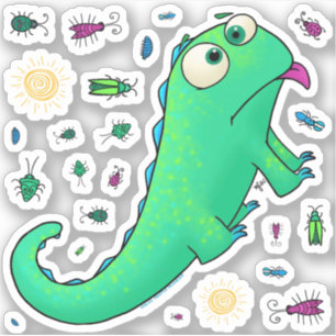 Louis el lagarto, pegatina set