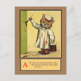 Louis Wain, Alphabet A Cat, Postal De Arte