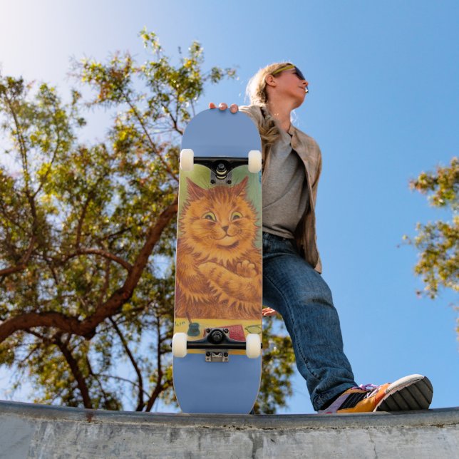 LOUIS WAIN GINGER CAT ART Skateboard (Exterior 1)