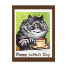 Louis Wain, tarjeta postal de gato del Día del Pad