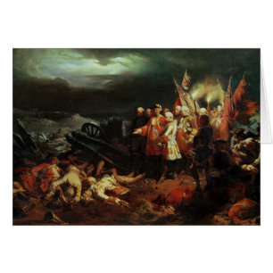 Louis XV que visita el campo de la batalla
