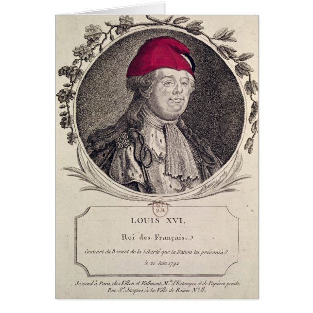 Louis XVI que lleva un capo phrygian (Frente)