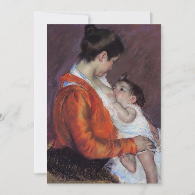 Louise Enfermería a su hijo | Mary Cassatt (Anverso)