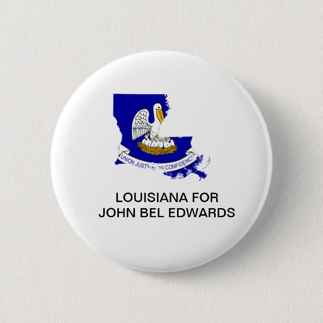 LOUISIANA para JOHN BEL EDWARDS botón SENATE (Anverso)