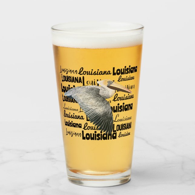 Louisiana Pelican Glass (Anverso (lleno))