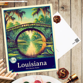 Louisiana | Postal con cubierta de estilo anime