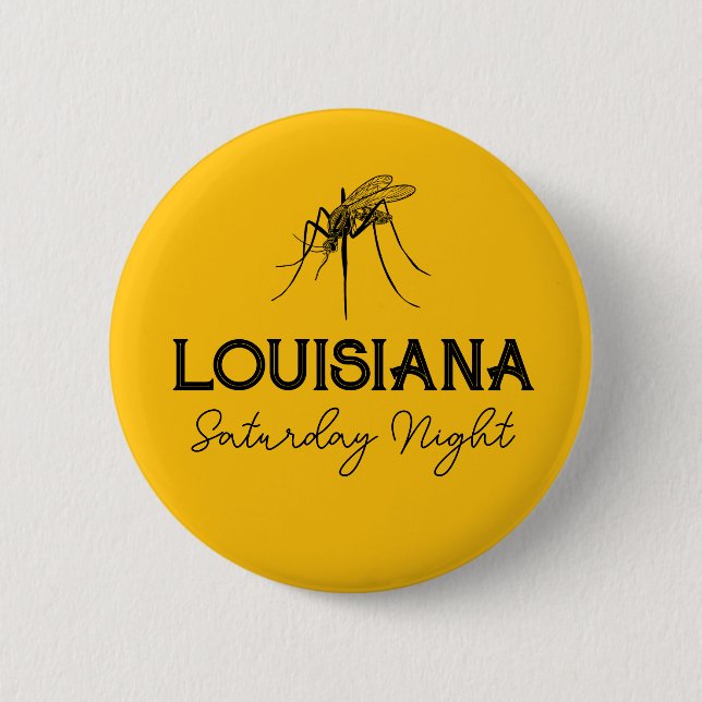 Louisiana Sábado Personalizable Botón Mosquito (Anverso)