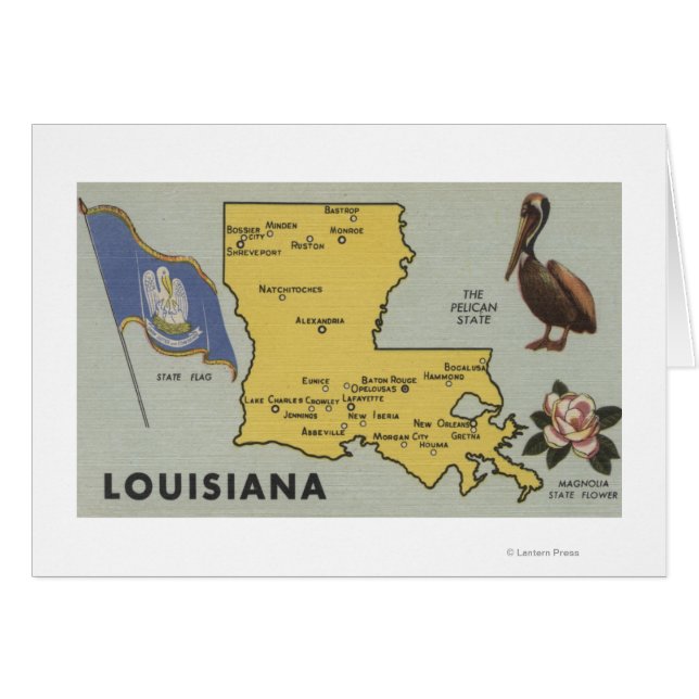 LouisianaMapa detallado del estadoLuisiana (Anverso (Horizontal))