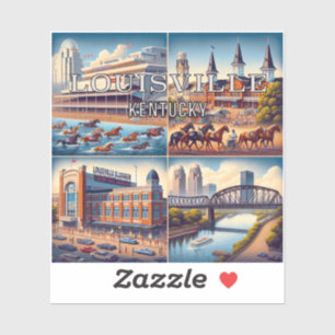 Louisville Kentucky Pegatina Vinyl de 3 pulgadas