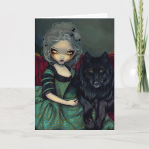 "Loup-Garou: Noir" Tarjeta de felicitación