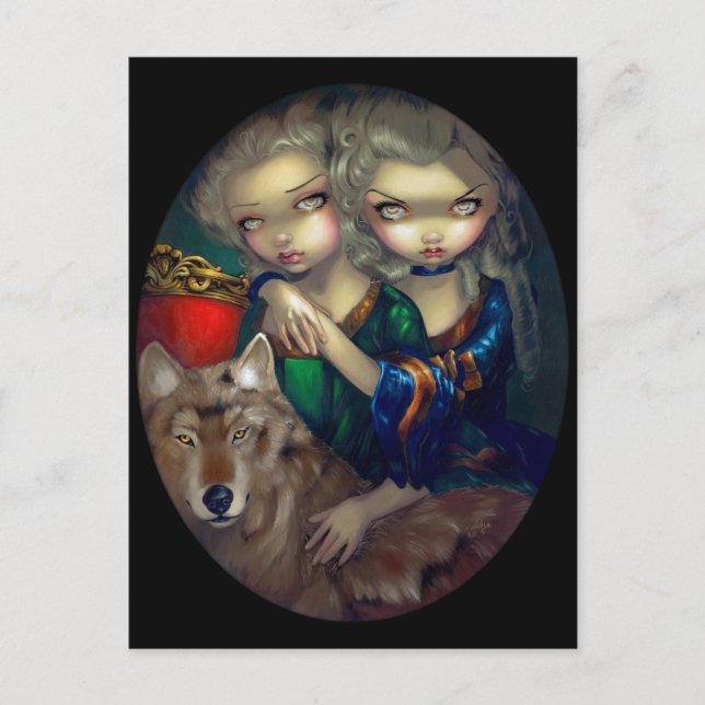 "Loup-Garou:  Postal de Les Jumeaux (Anverso)