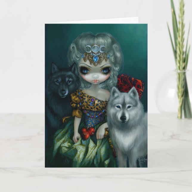 "Loup-Garou:  Tarjeta de felicitación de grande (Anverso)