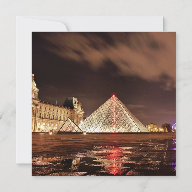 Louvre, París, Francia, fotografía panorámica, (Anverso)