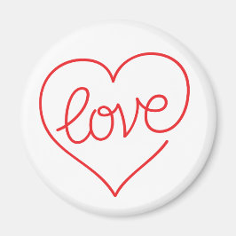 LOVE (03) Standard, imán redondo de 2¼ pulgadas