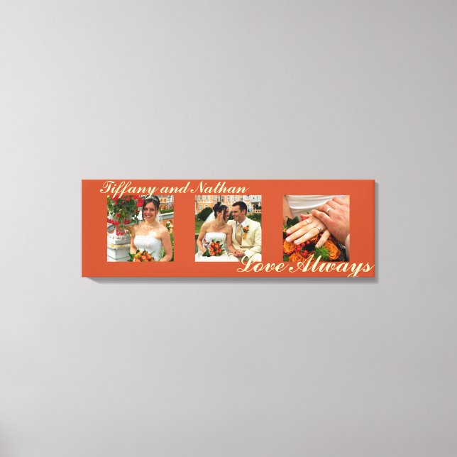 Love Always personalizado triptych foto arte canva (Anverso)