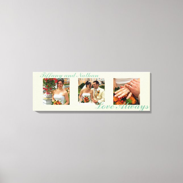 Love Always personalizado triptych foto arte canva (Anverso)
