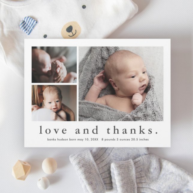 Love and Gracias Budget Photo Baby Tarjeta de agra (Subido por el creador)