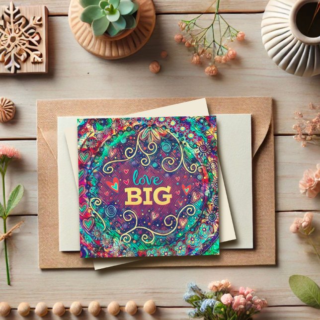 Love Big Fun Whimsical Colorful Valentine (Subido por el creador)