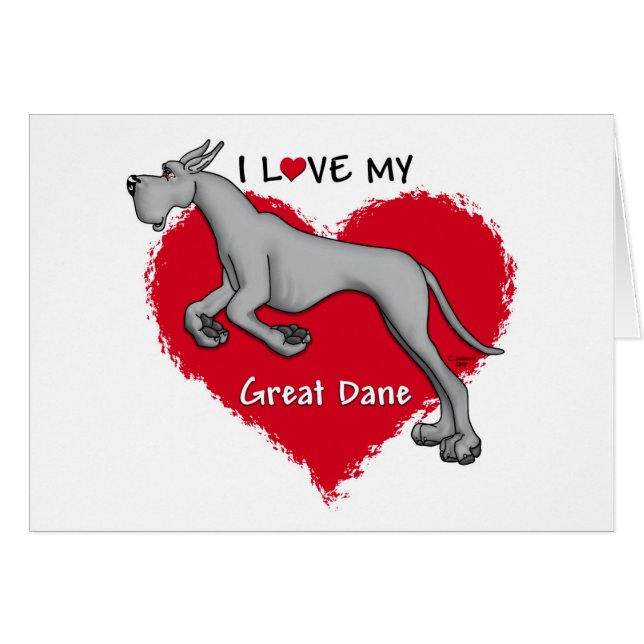 Love Black Great Dane (Anverso (Horizontal))