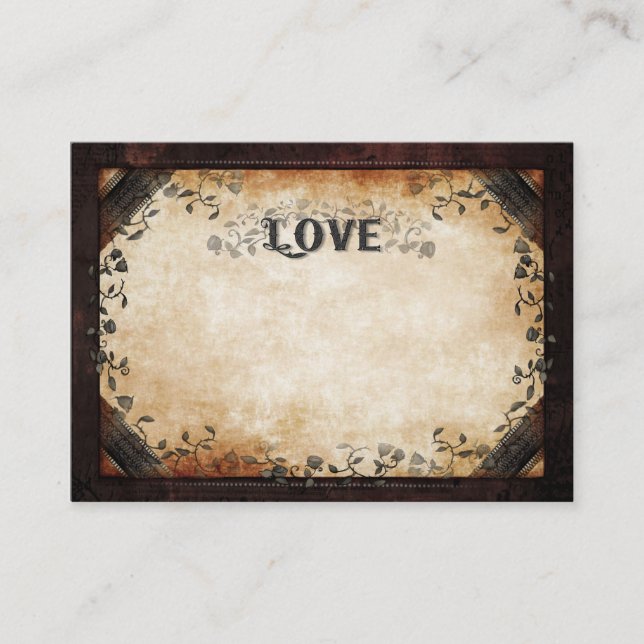 LOVE Boda Tarjetas de asiento BLANCO Nombres delan (Anverso)