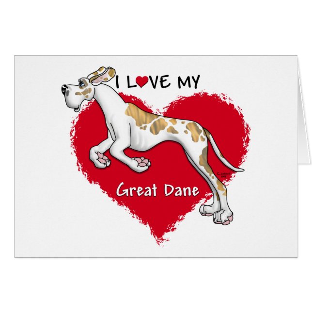 Love Brindlequin Great Dane UC (Anverso (Horizontal))