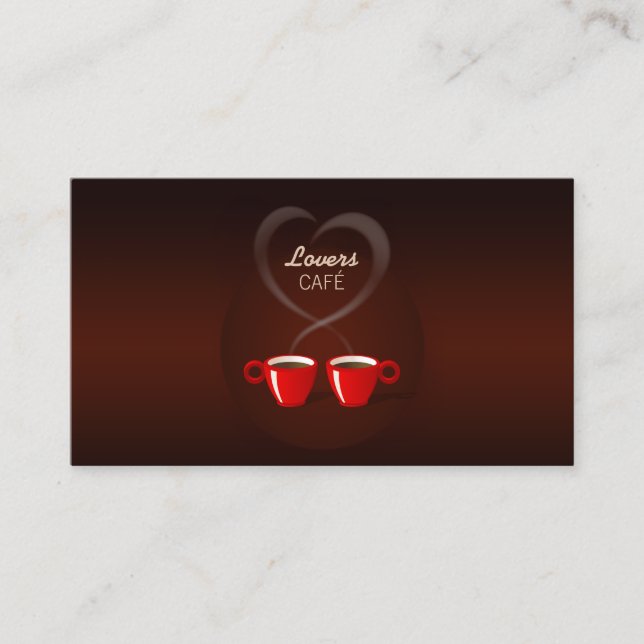 Love Cafe Coffee Ver tarjeta de visita (Anverso)