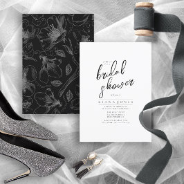 Love Calligraphy Bridal Shower Floral B&W ID940