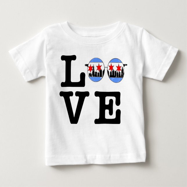 LOVE chicaGOggles camisa de bebé (Anverso)