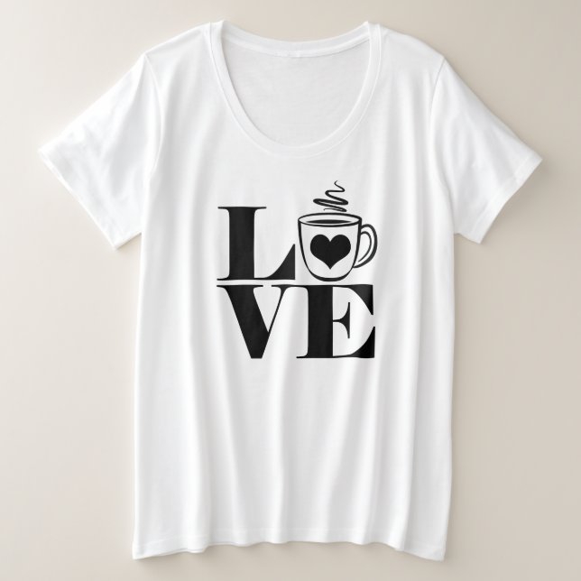 Love Coffee Cup Heart Coffee Lover (Anverso del diseño)