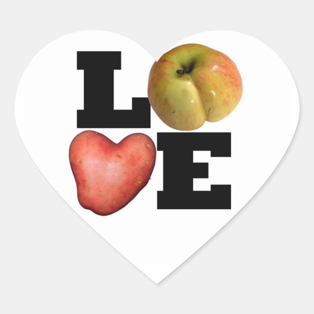 LOVE Colección Heart Potato Heart Pegatina (Anverso)