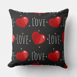 LOVE corazón/ almohada del Diseñador rojo
