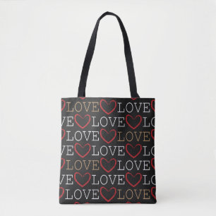 LOVE corazón tote bolsa