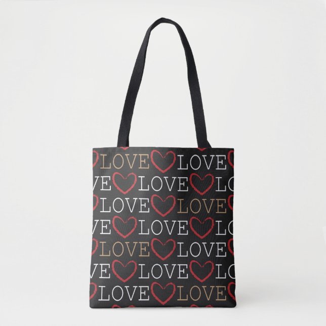 LOVE corazón tote bolsa (Anverso)