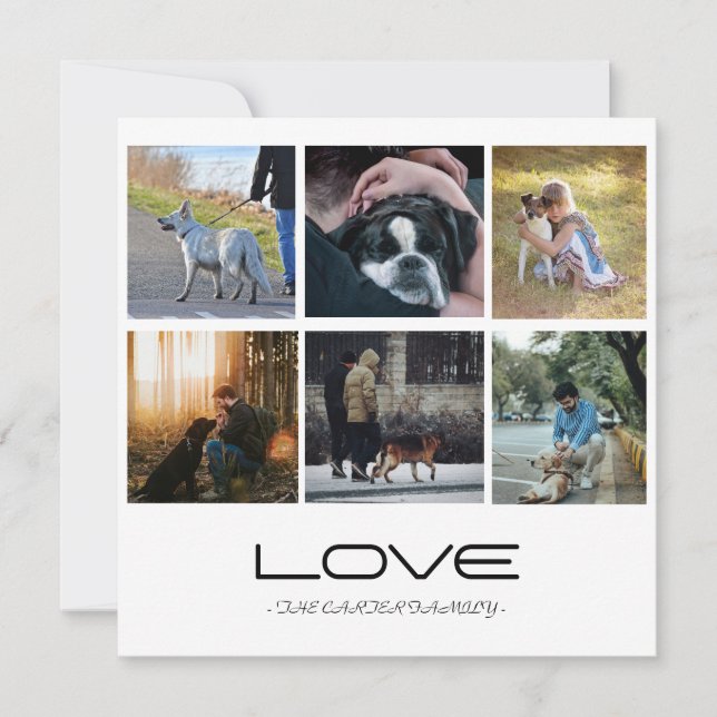 Love Dog Family Portrait Collage Design (Anverso)
