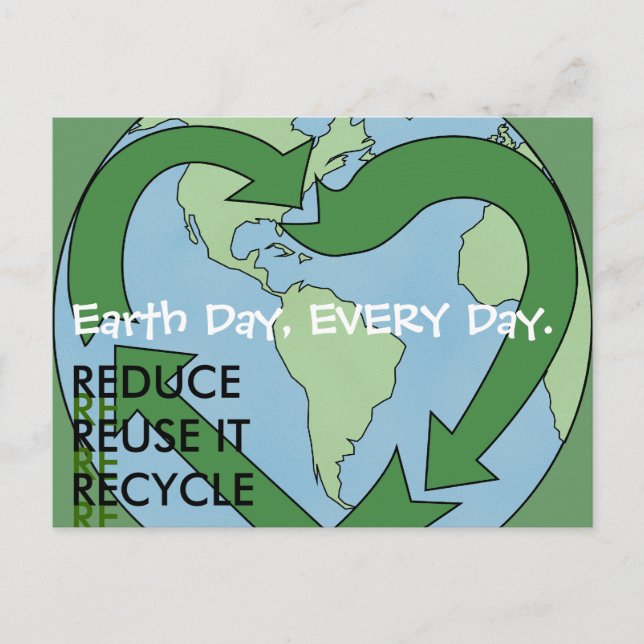 Love Earth - Reducir las postales de reciclaje (Anverso)