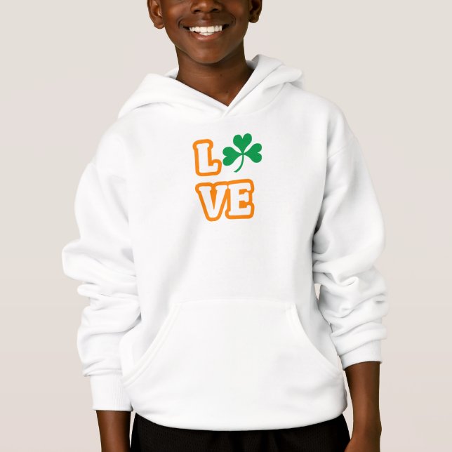 "LOVE" (EDICIÓN DE SAINT PATRICK) Pullover Hoodie (Anverso)