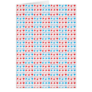 LOVE es la frase LOVE en rojo y azul