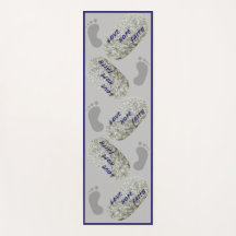 Love Faith Hope White Stones Huella yoga Mat