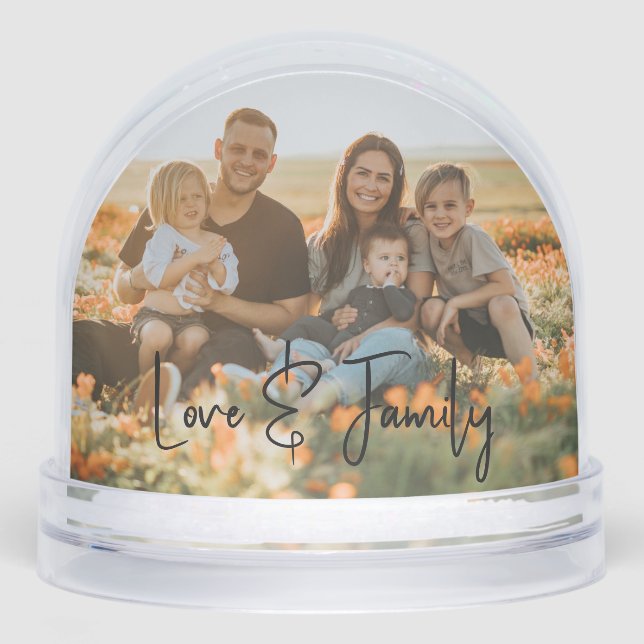 Love & Family Simple Modern Photo Template Custom (Anverso)