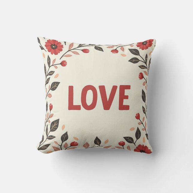 LOVE & Flower almohada (Anverso)