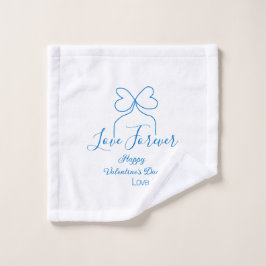 Love Forever blue bow happy Valentine's day name d