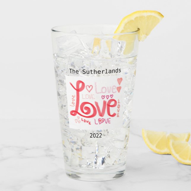 LOVE Glass Tumbler (Reverso (hielo))
