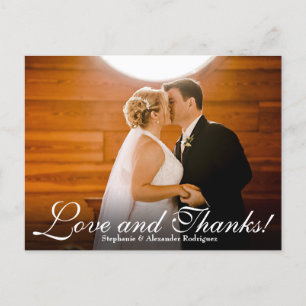 Love Gracias Efecto Boda Foto Gracias Tarjeta