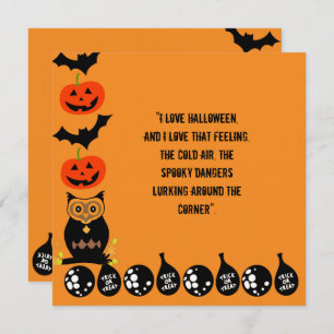 Love Halloween Cita Spooky Owen Bats Card
