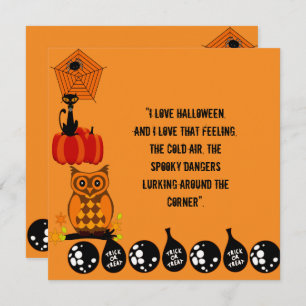 Love Halloween Cita Spooky Owen Pumpkin Card