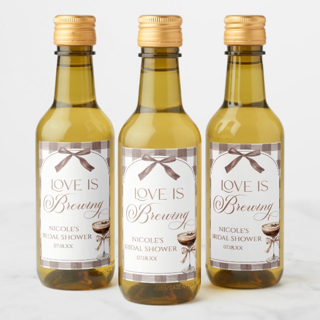 Love Is Brewing Expresso Martini Bow Bridal Shower (Botellas)